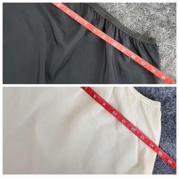 2 Vintage 70s Slip Skirt in Black and Cream - Picture 4 of 15